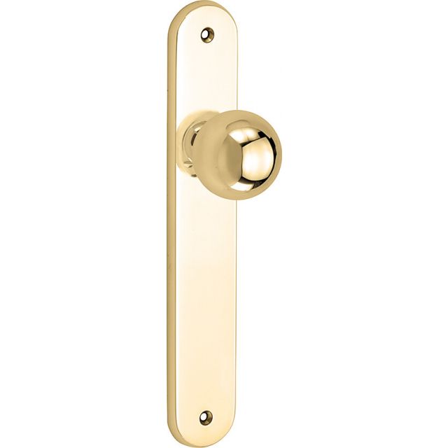 Knob handle pair Ball lacquered brass