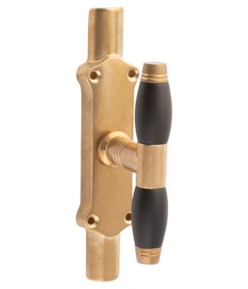 Krukespagnolet Bonton t met halfronde stangen getrommeld ongelakt ebben