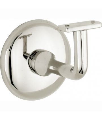 Leuninghouder vlak M8 glans nikkel